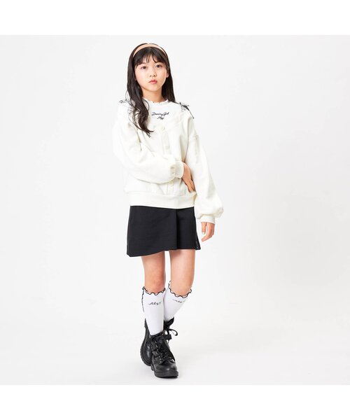 algy（アルジー）の「サイドメローハイソックス（ソックス/靴下・キッズ・グレー/ブラック/オフホワイト・24/21）」の10枚目の写真