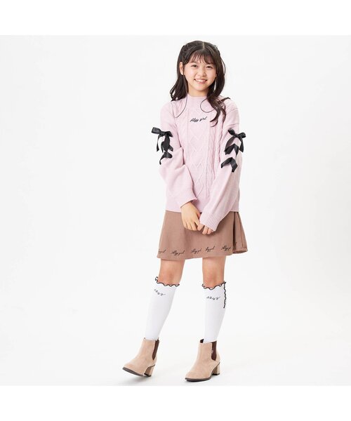 algy（アルジー）の「サイドメローハイソックス（ソックス/靴下・キッズ・グレー/ブラック/オフホワイト・24/21）」の11枚目の写真