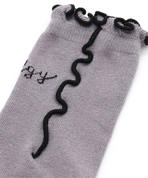 algy（アルジー）の「サイドメローハイソックス（ソックス/靴下・キッズ・グレー/ブラック/オフホワイト・24/21）」の12枚目の写真