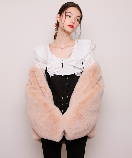 Seemi. byNICECLAUP（ シーミーバイナイスクラップ）の「【Seemi】Seemiレースアップサロペット（サロペット/オーバーオール・レディース・ブラック/グレー系その他/ピンク系その他/ネイビー・FREE）」の19枚目の写真