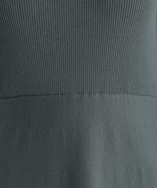 Andemiu（アンデミュウ）の「【WEB限定】エリハイショクニットワンピース179963（ワンピース・レディース・チャコールグレー/ベージュ/グリーン・FREE）」の12枚目の写真