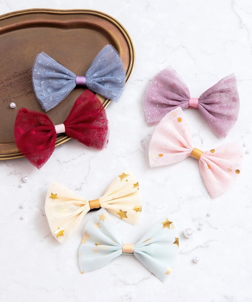 panpantutu（パンパンチュチュ）の「ビジューリボンヘアピン(2個セット)（ヘアピン・キッズ・イエロー×グリーン/ピンク系その他/レッド系その他・FREE）」の11枚目の写真