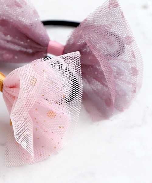 panpantutu（パンパンチュチュ）の「ビジューリボンヘアピン(2個セット)（ヘアピン・キッズ・イエロー×グリーン/ピンク系その他/レッド系その他・FREE）」の6枚目の写真