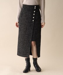 OPAQUE.CLIP | ツイードパール風ボタンスカート(スカート)