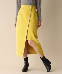 OPAQUE.CLIP | ツイードパール風ボタンスカート(スカート)