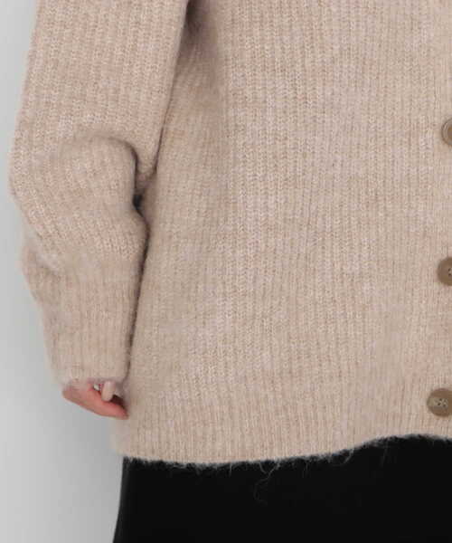 NATURAL BEAUTY BASIC（ナチュラルビューティーベーシック）の「シャギーメランジボクシーカーデ差込（カーディガン/ボレロ・レディース・ブルー/ベージュ/ラベンダー・MEDIUM）」の15枚目の写真