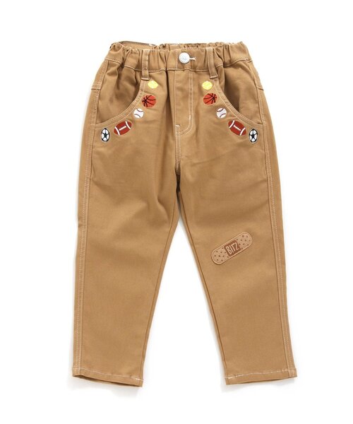 BIT'Z（ビッツ）の「ボール刺繍入りテーパードパンツ（その他パンツ・キッズ・ベージュ/カーキ/アイボリー/インディゴブルー・110/95/120/90/80/100）」の5枚目の写真