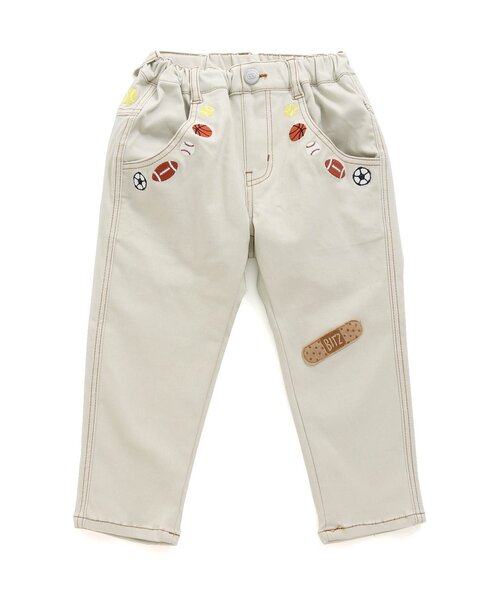 BIT'Z（ビッツ）の「ボール刺繍入りテーパードパンツ（その他パンツ・キッズ・ベージュ/カーキ/アイボリー/インディゴブルー・110/95/120/90/80/100）」の10枚目の写真
