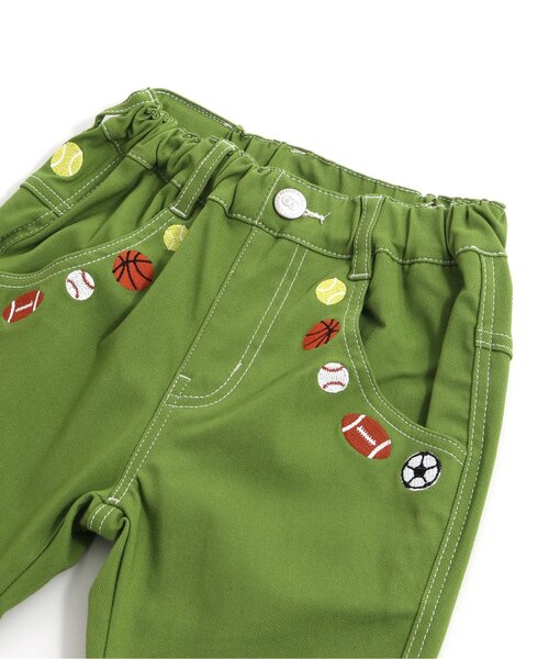 BIT'Z（ビッツ）の「ボール刺繍入りテーパードパンツ（その他パンツ・キッズ・ベージュ/カーキ/アイボリー/インディゴブルー・110/95/120/90/80/100）」の13枚目の写真