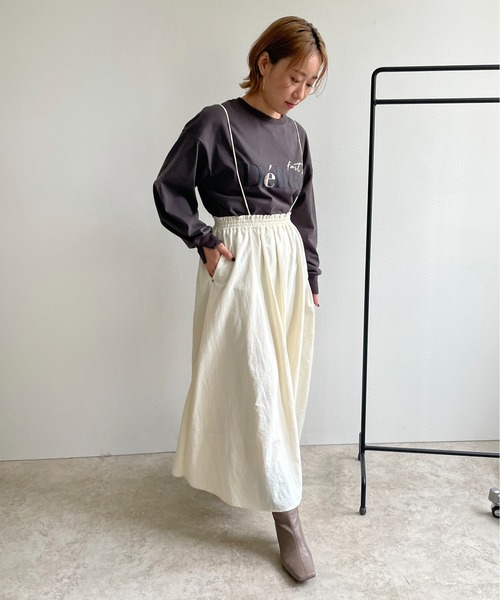 LHELBIE(レルビエ)の「マルチウェイキルトジャガード×ナイロンスカート(スカート・レディース・アイボリー/ブラック/グリーン・M)」の22枚目の写真