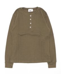 ワッフルヘンリーネックT(BL)