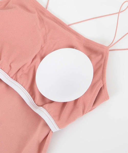 titivate（ティティベイト）の「ダブルストラップカップ付きキャミソール（キャミソール・レディース・オフホワイト/チャコールグレー/ブラック/ピンク・S/M/L）」の20枚目の写真