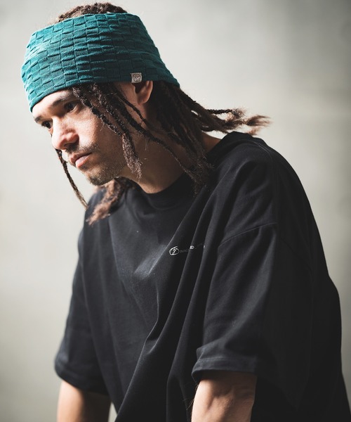 GLIMCLAP（グリムクラップ）の「mko11014- Latticed pattern hair band ヘアバンド（ヘアバンド・メンズ・チャコール/ブルー系その他/ブラック/ベージュ・FREE）」の6枚目の写真