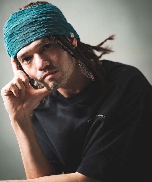 GLIMCLAP（グリムクラップ）の「mko11014- Latticed pattern hair band ヘアバンド（ヘアバンド・メンズ・チャコール/ブルー系その他/ブラック/ベージュ・FREE）」の7枚目の写真