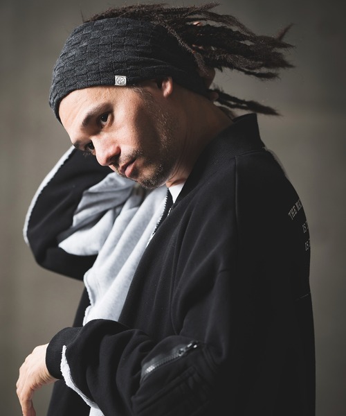 GLIMCLAP（グリムクラップ）の「mko11014- Latticed pattern hair band ヘアバンド（ヘアバンド・メンズ・チャコール/ブルー系その他/ブラック/ベージュ・FREE）」の8枚目の写真