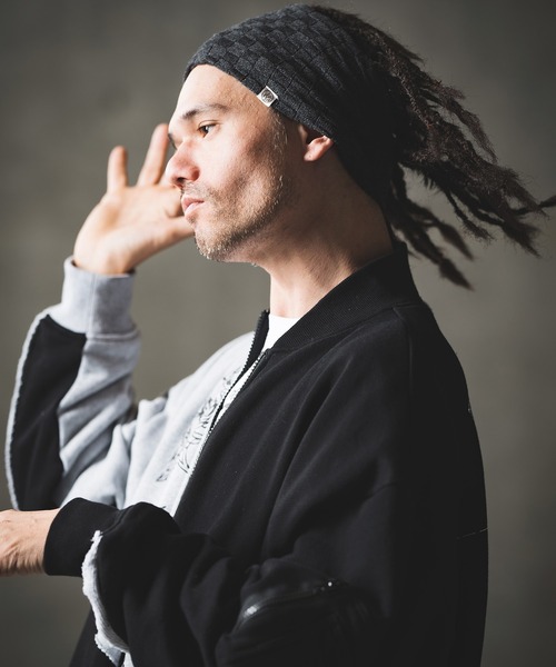 GLIMCLAP（グリムクラップ）の「mko11014- Latticed pattern hair band ヘアバンド（ヘアバンド・メンズ・チャコール/ブルー系その他/ブラック/ベージュ・FREE）」の10枚目の写真