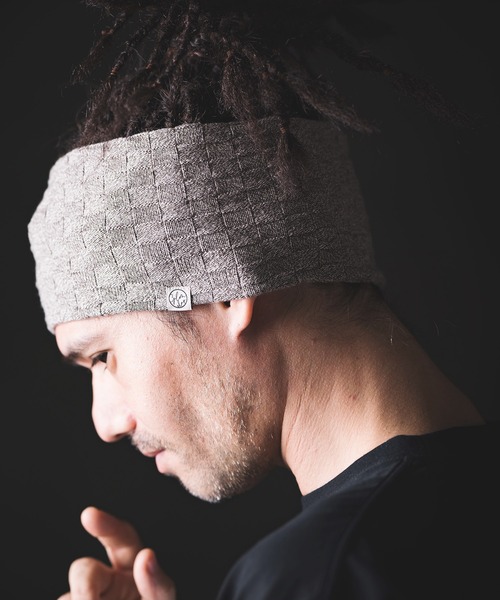 GLIMCLAP（グリムクラップ）の「mko11014- Latticed pattern hair band ヘアバンド（ヘアバンド・メンズ・チャコール/ブルー系その他/ブラック/ベージュ・FREE）」の16枚目の写真
