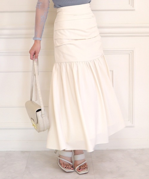 【セール】ギャザー切替スカート（スカート）｜ROYAL PARTY（ロイヤルパーティー）