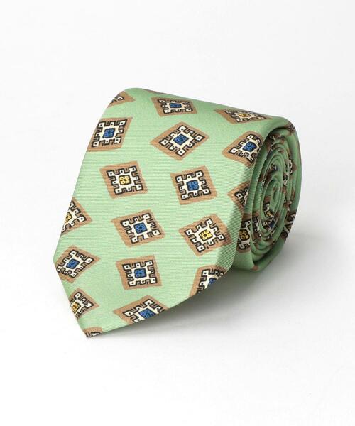 green label relaxing（グリーンレーベルリラクシング）の「＜Luisa Esposito＞7.0cm 小紋2 ネクタイ（ネクタイ・メンズ・オリーブ/ベージュ・FREE）」の2枚目の写真