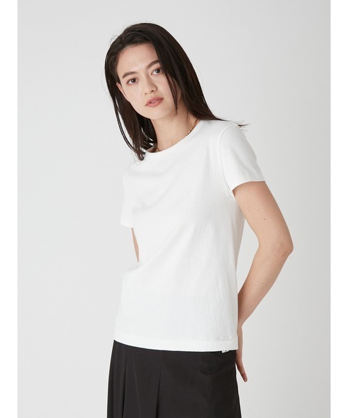 tシャツ 「ウォッシャブル」メッシュコンビカットソー レディース L】【ウォッシャブル】イニシャルアニマルプリントTシャツ