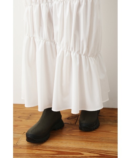 RODEO CROWNS WIDE BOWL（ロデオクラウンズワイドボウル）の「ステッチギャザースカート（スカート・レディース・ブラック/ホワイト・FREE）」の9枚目の写真