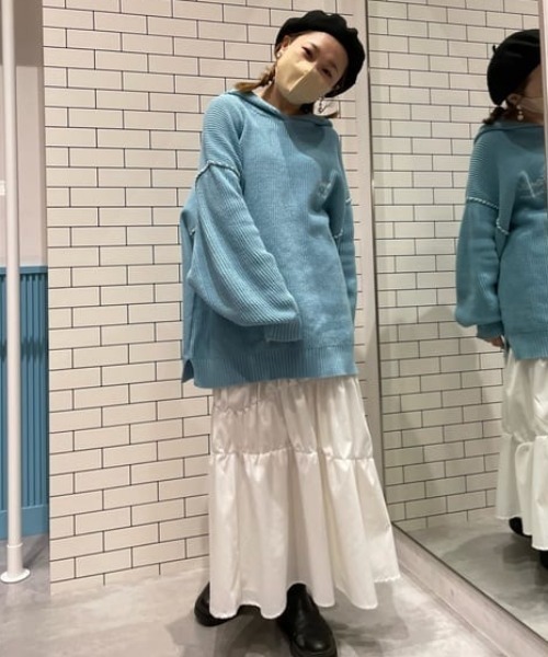 RODEO CROWNS WIDE BOWL（ロデオクラウンズワイドボウル）の「ステッチギャザースカート（スカート・レディース・ブラック/ホワイト・FREE）」の22枚目の写真