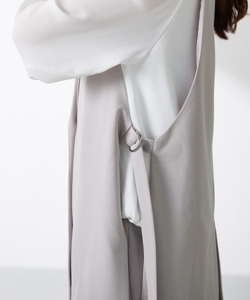 7days Life Styling(セブンデイズライフスタイリング)の「【販売終了】【ジャージーシリーズ】サイドベルトテーラードジレ(スーツベスト・レディース・ブラック/ライトグレー・L/LL/M)」の6枚目の写真