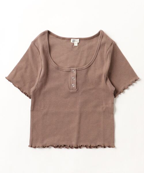 BILLABONG(ビラボン)の「【ムラサキスポーツ別注】BILLABONG/ビラボン HENLY NECK MINI TEE/無地ミニリブ素材Tシャツ BD013-219(Tシャツ/カットソー・レディース・ブラウン/ホワイト×ホワイト/ブラック×ブラック・M/L)」の6枚目の写真