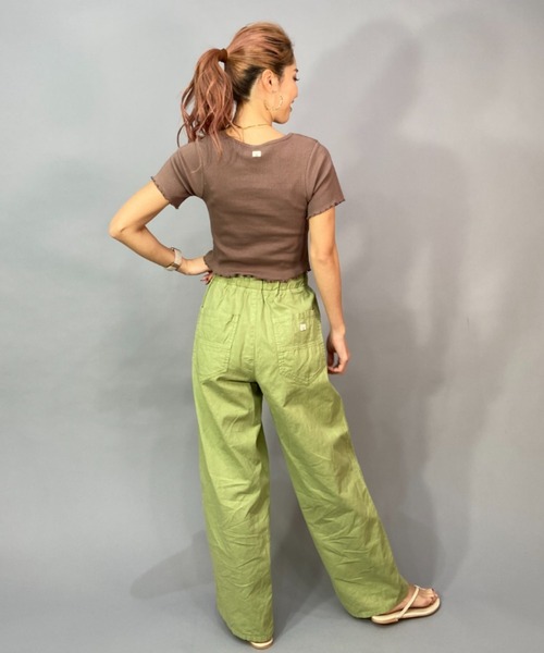 BILLABONG(ビラボン)の「【ムラサキスポーツ別注】BILLABONG/ビラボン HENLY NECK MINI TEE/無地ミニリブ素材Tシャツ BD013-219(Tシャツ/カットソー・レディース・ブラウン/ホワイト×ホワイト/ブラック×ブラック・M/L)」の8枚目の写真