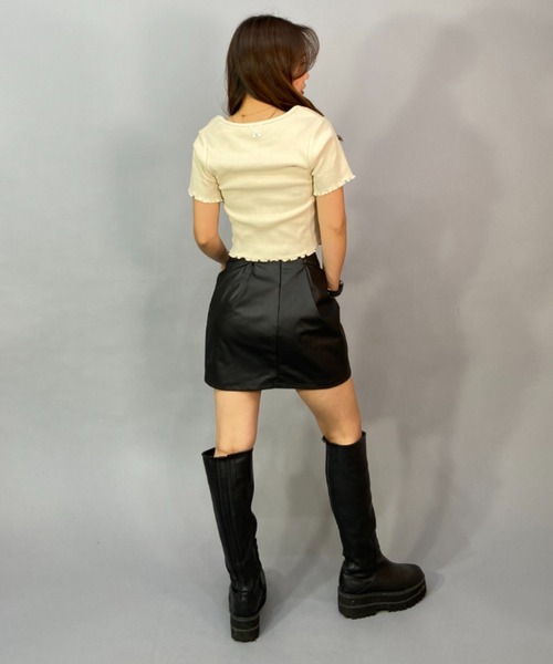 BILLABONG(ビラボン)の「【ムラサキスポーツ別注】BILLABONG/ビラボン HENLY NECK MINI TEE/無地ミニリブ素材Tシャツ BD013-219(Tシャツ/カットソー・レディース・ブラウン/ホワイト×ホワイト/ブラック×ブラック・M/L)」の12枚目の写真