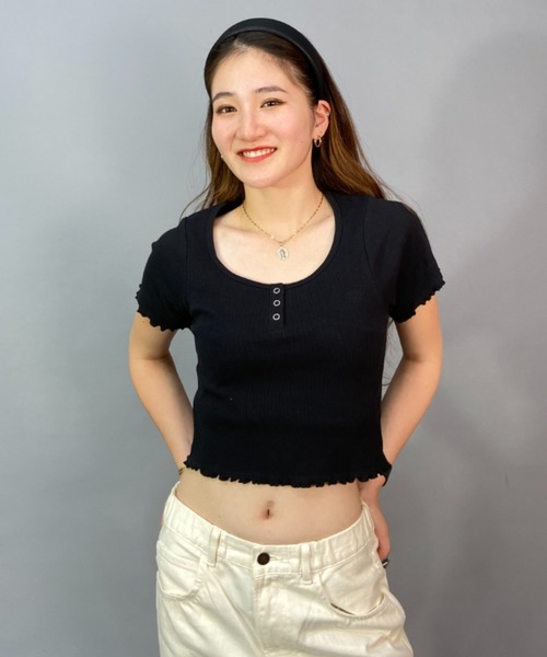 BILLABONG(ビラボン)の「【ムラサキスポーツ別注】BILLABONG/ビラボン HENLY NECK MINI TEE/無地ミニリブ素材Tシャツ BD013-219(Tシャツ/カットソー・レディース・ブラウン/ホワイト×ホワイト/ブラック×ブラック・M/L)」の16枚目の写真