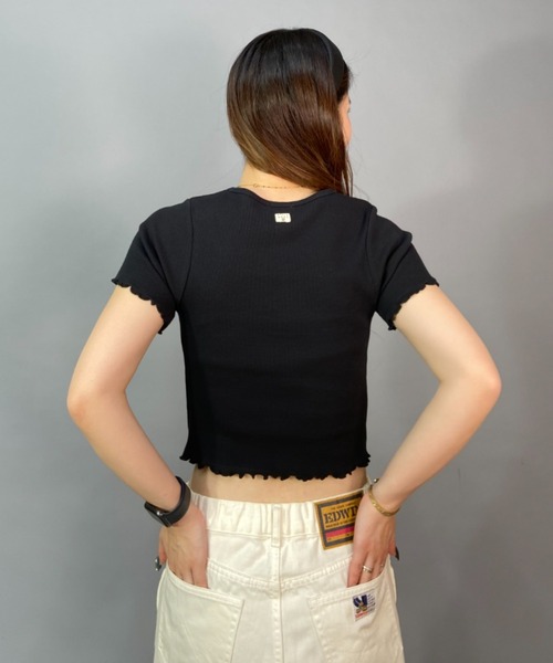 BILLABONG(ビラボン)の「【ムラサキスポーツ別注】BILLABONG/ビラボン HENLY NECK MINI TEE/無地ミニリブ素材Tシャツ BD013-219(Tシャツ/カットソー・レディース・ブラウン/ホワイト×ホワイト/ブラック×ブラック・M/L)」の17枚目の写真