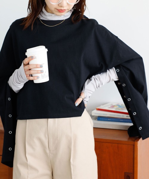 GeeRA(ジーラ)の「オープンスリーブプルオーバー(Tシャツ/カットソー・レディース・ブラック/モカ/アイボリー/その他・MEDIUM)」の7枚目の写真