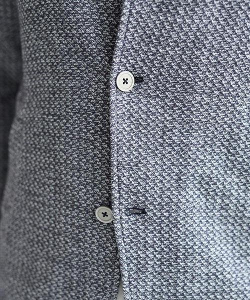 UNION STATION（ユニオンステーション）の「T/Cジャガードスタンドカラージャケット（テーラードジャケット・メンズ・ネイビー/ライトグレー・LL/L/M/S）」の9枚目の写真
