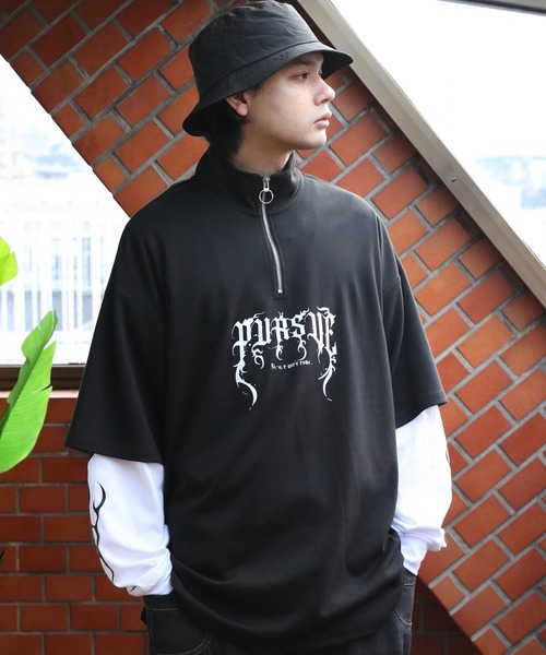 ８(eight)（エイト）の「ハーフジップロングＴシャツ（Tシャツ/カットソー・メンズ・ブラック系その他2/ブラック系その他/ホワイト系その他/ホワイト系その他2・LARGE/MEDIUM）」の3枚目の写真