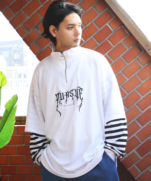 ８(eight)（エイト）の「ハーフジップロングＴシャツ（Tシャツ/カットソー・メンズ・ブラック系その他2/ブラック系その他/ホワイト系その他/ホワイト系その他2・LARGE/MEDIUM）」の2枚目の写真