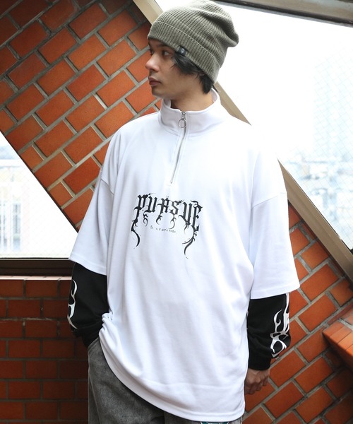 ８(eight)（エイト）の「ハーフジップロングＴシャツ（Tシャツ/カットソー・メンズ・ブラック系その他2/ブラック系その他/ホワイト系その他/ホワイト系その他2・LARGE/MEDIUM）」の5枚目の写真