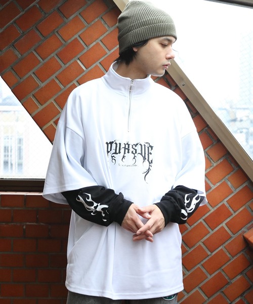 ８(eight)（エイト）の「ハーフジップロングＴシャツ（Tシャツ/カットソー・メンズ・ブラック系その他2/ブラック系その他/ホワイト系その他/ホワイト系その他2・LARGE/MEDIUM）」の6枚目の写真