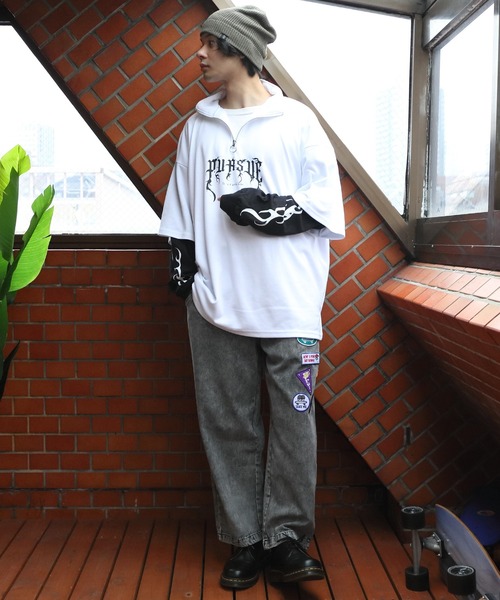 ８(eight)（エイト）の「ハーフジップロングＴシャツ（Tシャツ/カットソー・メンズ・ブラック系その他2/ブラック系その他/ホワイト系その他/ホワイト系その他2・LARGE/MEDIUM）」の8枚目の写真