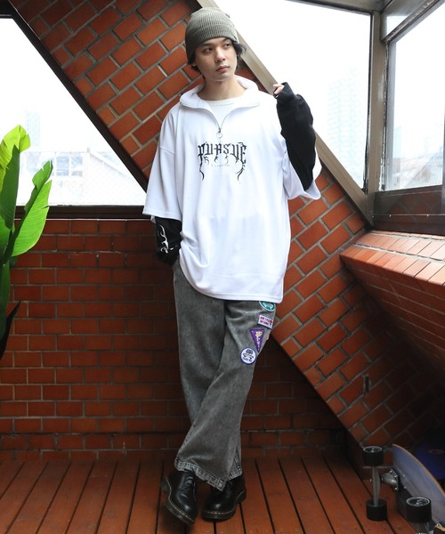 ８(eight)（エイト）の「ハーフジップロングＴシャツ（Tシャツ/カットソー・メンズ・ブラック系その他2/ブラック系その他/ホワイト系その他/ホワイト系その他2・LARGE/MEDIUM）」の9枚目の写真