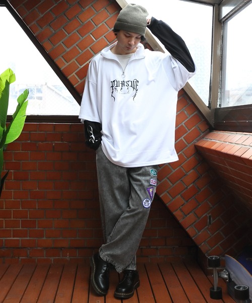 ８(eight)（エイト）の「ハーフジップロングＴシャツ（Tシャツ/カットソー・メンズ・ブラック系その他2/ブラック系その他/ホワイト系その他/ホワイト系その他2・LARGE/MEDIUM）」の10枚目の写真