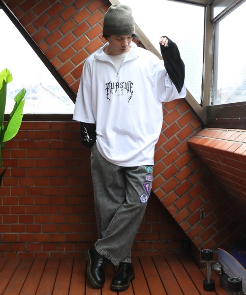 ８(eight)（エイト）の「ハーフジップロングＴシャツ（Tシャツ/カットソー・メンズ・ブラック系その他2/ブラック系その他/ホワイト系その他/ホワイト系その他2・LARGE/MEDIUM）」の11枚目の写真