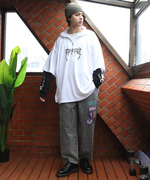 ８(eight)（エイト）の「ハーフジップロングＴシャツ（Tシャツ/カットソー・メンズ・ブラック系その他2/ブラック系その他/ホワイト系その他/ホワイト系その他2・LARGE/MEDIUM）」の15枚目の写真