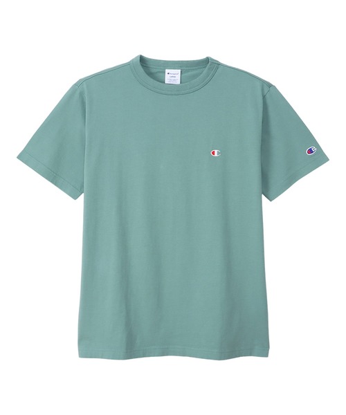 Champion（チャンピオン）の「【Champion/チャンピオン】メンズ ベーシック ショートスリーブTシャツ（Tシャツ/カットソー・メンズ・グリーン系その他3/オレンジ系その他3/ホワイト/ブルー系その他5/ブラック/グレー/ネイビー/ダークグリーン/ライトイエロー/オートミール/イエロー系その他3/サンドベージュ/ロイヤルブルー/ピーコックグリーン系/レッド系その他6/ベージュ系その他3/イエロー系その他/サックスブルー/ブルー系その他・MEDIUM/LARGE/X-LARGE/SMALL）」の9枚目の写真