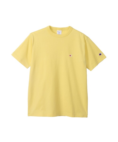 Champion（チャンピオン）の「【Champion/チャンピオン】メンズ ベーシック ショートスリーブTシャツ（Tシャツ/カットソー・メンズ・グリーン系その他3/オレンジ系その他3/ホワイト/ブルー系その他5/ブラック/グレー/ネイビー/ダークグリーン/ライトイエロー/オートミール/イエロー系その他3/サンドベージュ/ロイヤルブルー/ピーコックグリーン系/レッド系その他6/ベージュ系その他3/イエロー系その他/サックスブルー/ブルー系その他・MEDIUM/LARGE/X-LARGE/SMALL）」の16枚目の写真