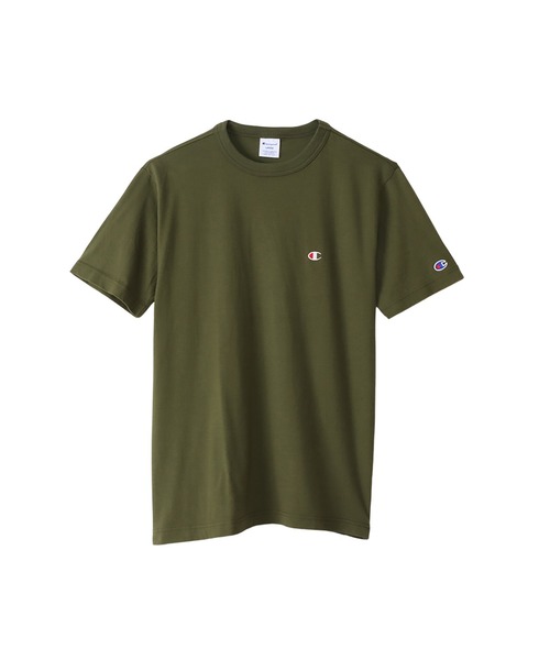 Champion（チャンピオン）の「【Champion/チャンピオン】メンズ ベーシック ショートスリーブTシャツ（Tシャツ/カットソー・メンズ・グリーン系その他3/オレンジ系その他3/ホワイト/ブルー系その他5/ブラック/グレー/ネイビー/ダークグリーン/ライトイエロー/オートミール/イエロー系その他3/サンドベージュ/ロイヤルブルー/ピーコックグリーン系/レッド系その他6/ベージュ系その他3/イエロー系その他/サックスブルー/ブルー系その他・MEDIUM/LARGE/X-LARGE/SMALL）」の7枚目の写真