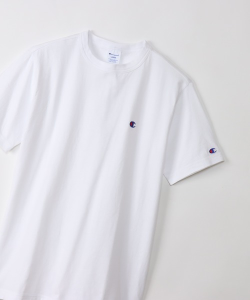 Champion（チャンピオン）の「【Champion/チャンピオン】メンズ ベーシック ショートスリーブTシャツ（Tシャツ/カットソー・メンズ・グリーン系その他3/オレンジ系その他3/ホワイト/ブルー系その他5/ブラック/グレー/ネイビー/ダークグリーン/ライトイエロー/オートミール/イエロー系その他3/サンドベージュ/ロイヤルブルー/ピーコックグリーン系/レッド系その他6/ベージュ系その他3/イエロー系その他/サックスブルー/ブルー系その他・MEDIUM/LARGE/X-LARGE/SMALL）」の21枚目の写真