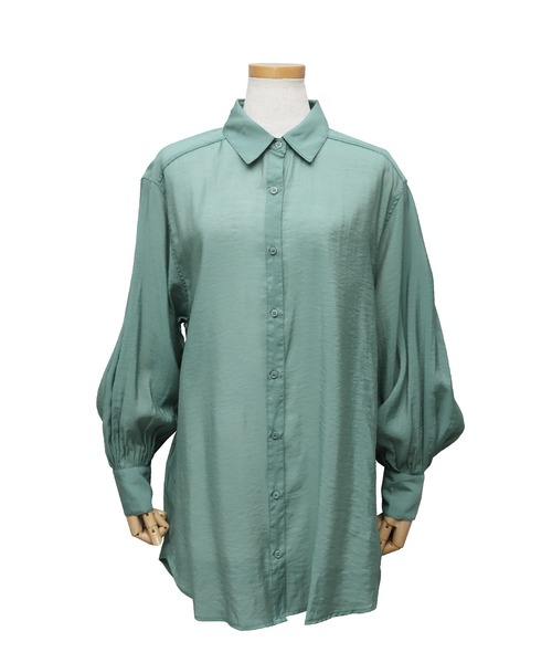 reca（レカ）の「ボリュームスリーブシアーシャツ（シャツ/ブラウス・レディース・グリーン/オフホワイト/ブラック/ブルー・FREE）」の18枚目の写真