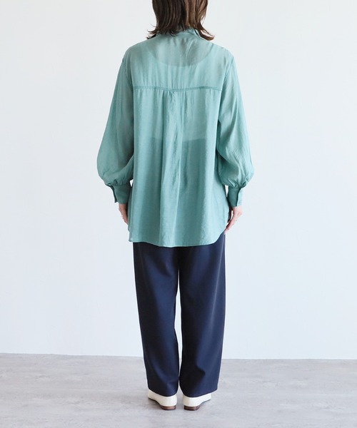 reca（レカ）の「ボリュームスリーブシアーシャツ（シャツ/ブラウス・レディース・グリーン/オフホワイト/ブラック/ブルー・FREE）」の21枚目の写真