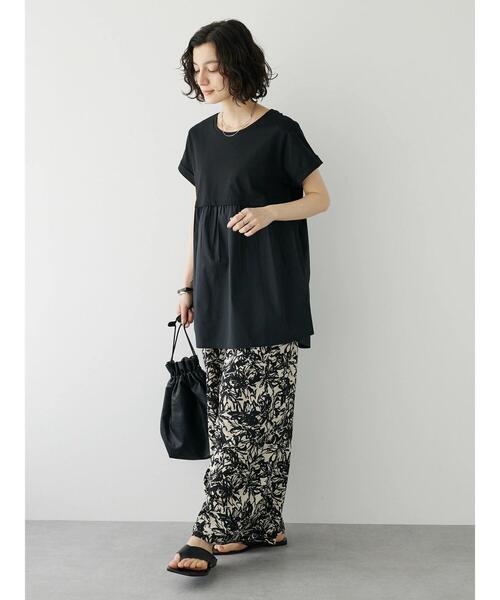 CRAFT STANDARD BOUTIQUE（クラフトスタンダードブティック）の「アートフラワーイージーパンツ（その他パンツ・レディース・アイボリー/グリーン・FREE）」の7枚目の写真